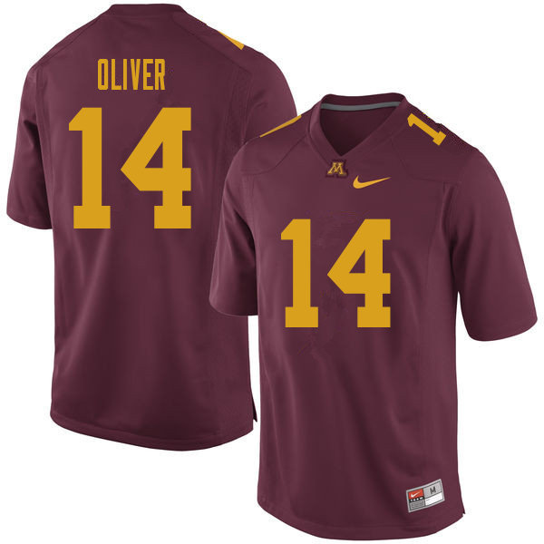 Men #14 Braelen Oliver Minnesota Golden Gophers College Football Jerseys Sale-Maroon - Click Image to Close